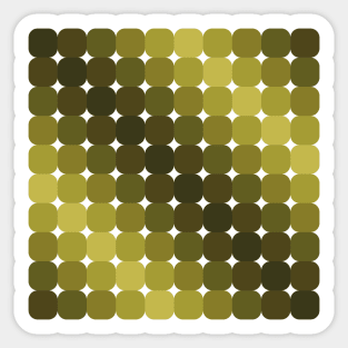 Retro Rounded Rectangle Gradient ~ Green Sticker